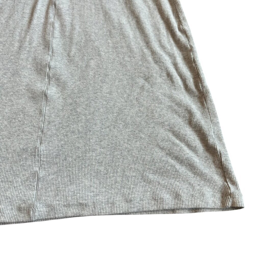 Skims Grey Ribbed Stretch Bodycon Dress Mini Crew Neck Lounge Size 2X Women's - Picture 6 of 9